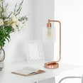 thumbnail image 5 of Lalia Home Modern Iron Desk Lamp with Glass Shade Rose Gold, 5 of 7