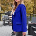 thumbnail image 6 of lcziwo Blazer Women Business Casual,Womens Bussiness Casual Blazers Open Front Long Sleeve Work Office Blazer Jacket Button Lapel Blazer Navy,XL, 6 of 8