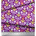 thumbnail image 3 of Soimoi Purple Cotton Duck Fabric Florals Floral Printed Craft Fabric by the Yard 42 Inch Wide, 3 of 3