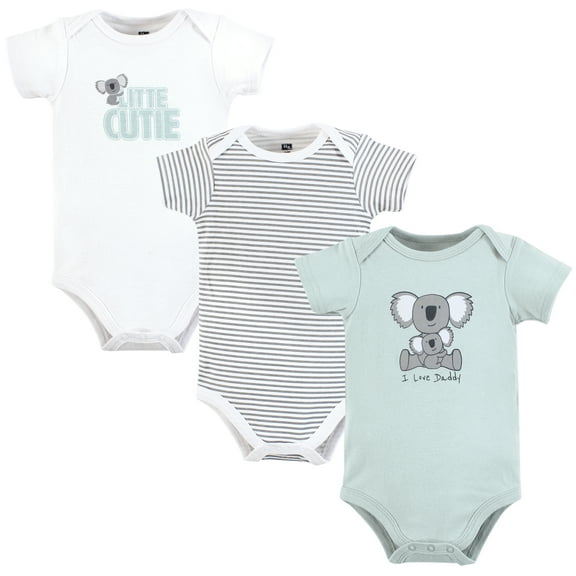 Hudson Baby Cotton Bodysuits, Daddy Koala, 0-3 Months