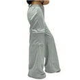 thumbnail image 5 of ZHUGeLI Cargo Pants Women High Waisted Casual Wide Leg Womens Cargo Pants Baggy Y2K Cargos Pants with Pockets, 5 of 5