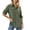 Army Green, variant on Staron Women's UPF 50 Short Sleeve Sun Protection Shirt Outdoor Fishing Hiking Travel Casual Button Up Shirt with Pockets, Gray XXL