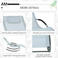 thumbnail image 6 of Patio Furniture Outsunny Zero Gravity Rocking Chair Outdoor Chaise Lounge Chair Recliner Rocker with Detachable Pillow and Durable Weather-Fighting Fabric for Patio, Deck, Pool, Grey,Outdoor Sofa, 6 of 8