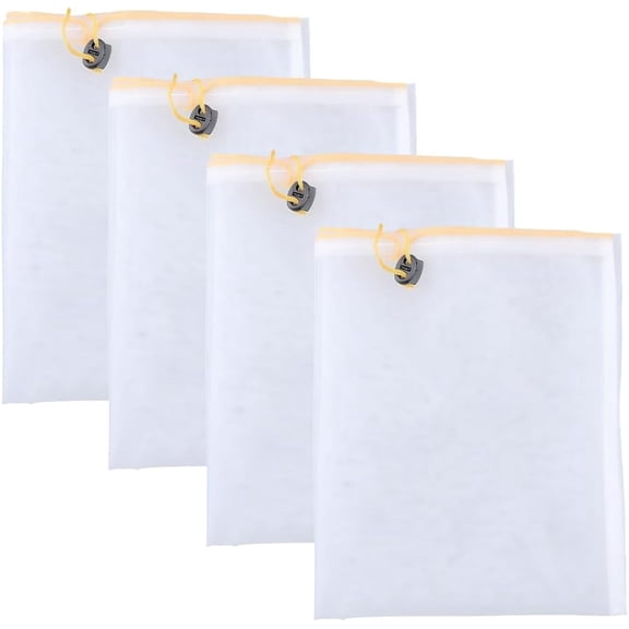 4pcs Honey Strainer Honey Filter Bag with Adjustable Drawstring Ultra-Fine Mesh Strainer Reusable Beginner Honey Extractor Equipment