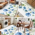 thumbnail image 6 of Blue Poppy Area&nbsp;Rug 2.7x5ft Watercolor Flowers Non-Slip&nbsp;Washable Square&nbsp;Rugs Soft Felt Indoor Floor Mat for Bedroom Kitchen Living Room Bathroom, 6 of 9