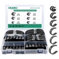 thumbnail image 1 of Kit de abrazaderas para cables OURU de 46 piezas, acero inoxidable con recubrimiento de goma, 1 of 6