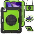 thumbnail image 1 of XYX For iPad Air 5th/4th Generation 10.9 inch 2022/2020 Case, 360 Rotating Shockproof Cover with Stand, Screen Protector, Shoulder Strap, Lime PC, 1 of 7