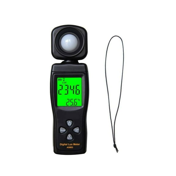 TAPDRA Lux Meter AS803 Digital Light Meter 200000 Lux Wide Range Backlight LCD Data Hold for Agriculture Industry Home Office