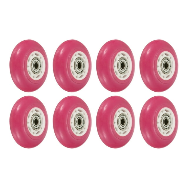 Unique Bargains Roues de Patins en Ligne avec Roulements 82A Remplacement de Patins, Rose Lot de 8