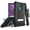 Black/Black, variant on Black Tri-Shield Rugged Case Cover and Belt Clip Holster [with Metal Kickstand + Wrist Strap Lanyard] for LG Stylo 5, Stylus-5