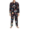 thumbnail image 4 of Bingfone Men'S Pajama Set 2 Piece Loungewear Pjs, Long Sleeve With Pajama Pants-Colorful Mushrooms (3), 4 of 9