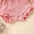 thumbnail image 7 of Zanarzt Romper for Infant Baby Boy Girl Baby Girls Comfortable Sweet Bow Bodysuits Jumpsuit with Headband Red,9-12 Months, 7 of 7