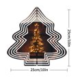 thumbnail image 7 of Metal Hanging Christmas Tree Wind Decorations - Geometric Pattern Garden Spinners for Festive Yard Decor - Holiday Cheer, 7 of 7