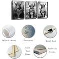 thumbnail image 2 of ZHONGYUTONG Funny Bathroom Wall Decor 3 Pieces Highland Cow Sitting on Toilet Reading Newspaper Poster Prints Black White Animal in Toilet Canvas Artwork (11.00" x 14.00" x 3PCS), 2 of 6