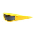 thumbnail image 3 of Robotic Futurism Streamline Wrap Arm Rectangular Plastic Sunglasses Yellow - Black, 3 of 4