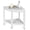 White, variant on DEXTRUS Poly Lumber Corner Shower Bench, 18" Bath Stool with Storage Shelf, Teak