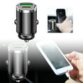 thumbnail image 1 of Riforla Fast Charging Car Charger Mini Port USB Type C Adapter for Charging Phones and Lighting Car charger USB A, 1 of 6