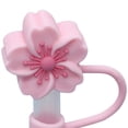 thumbnail image 2 of 4 piezas de tapa de paja de silicona con forma de flor para todas las pajitas de 10 mm (Begonia), 2 of 4