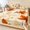 White, Golden Amber, Russet, Cream, variant on King Size Fitted Sheet Set - Maple Leaves Fall 3 Piece Bedding Sets 16" Deep Pocket Fitted Sheet with 2 Pillowcases, Thanksgiving Botanical Garden Autumn Brushed Microfiber Hotel Luxury Bed Sheets