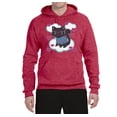 thumbnail image 2 of Wild Bobby, Cute Geek Smart Kitten Cat Wearing Glasses, Animal Lover, Unisex Graphic Hoodie Sweatshirt, Vintage Heather Red, 3XL, 2 of 3