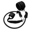 thumbnail image 2 of Juego de correas de tobillo de metal doble con anilla en D para ejercicios de piernas, glúteos y core (juego negro), 2 of 14