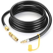 WADEO 12FT RV Quick Connect Propane Hose for RV to Grill, Propane Adapter Fitting with Propane Extension Hose for Blackstone 17"/22" Griddle