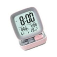 thumbnail image 2 of Langgg Desktop wake up Clock with Date up bathroom plug wall sleepers bedside Bedside Temperature Computer Type Clock Pink Charging Type, 2 of 9