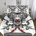 thumbnail image 3 of Housse de Couette Animal Tigre, Housse de Couette Faune Imprimée D, Ensemble de Literie, Microfibre, Fermeture Éclair Double, 3 of 5