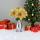 thumbnail image 4 of Ramo de flor de pascua de Navidad: decoración del hogar, decoración festiva, flores artificiales DIY, dorado, 4 of 5