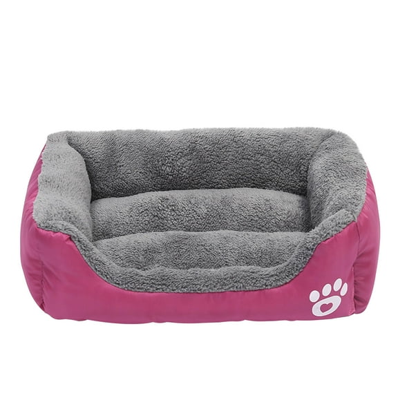 Deagia Dog Bed for Medium and Large Dogs Comfortable Pet Bed, Ultra Soft Plush Cushion Washable Cozy Soft Pet Bed, Pet Cuddler Non-slip Bottom, Hot Pink M