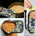 thumbnail image 5 of Yayeee Oven Mitts and Pot Holder Set of 4 Heat Resistant Kitchen Gloves Baking Hot Pad, Retro Floral Pattern, 5 of 5