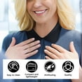 thumbnail image 6 of 8 Pieces 2 Styles Faux Collar Women, False Lapel Detachable Collar Pointed & Round, Neckline Shirt Fake Collars for Dresses Vest Blouse Skirt Half Sweater (Black & White), 6 of 7
