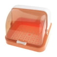 thumbnail image 4 of Siruishop Bottle Drying Rack Dustproof Drain Tray Storage Box for Bowl Chopsticks Dish orange, 4 of 8