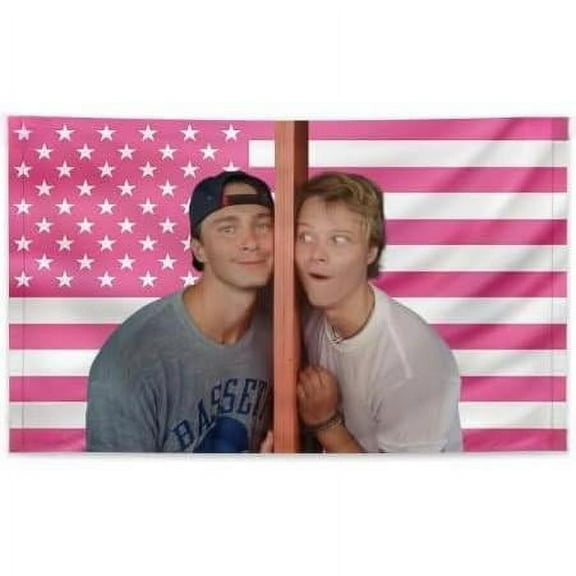 Starkey And JJ Star Maybank Rafe Pink America Cameron Flag Tapestry with Grommets for College Dorm Decor, Outdoor Party, Gift, Patio Yard, Room Decor Flag