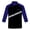 Blue, variant on Men's Black Front With Multicolours Sleeve PolyCotton Chef Coat Jacket Size (S-6XL)