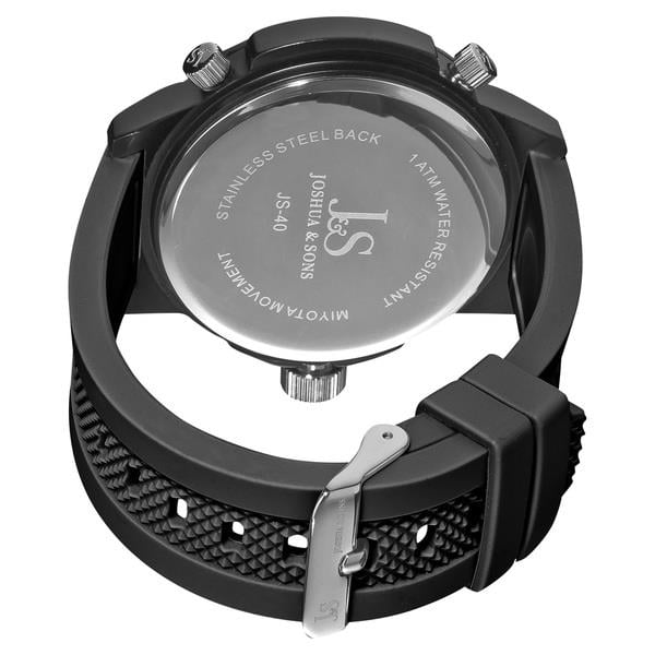 Joshua & Sons JS-40-YL Swiss Quartz Triple Time Zone