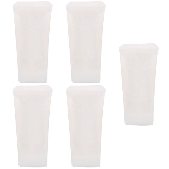 FUEENIRVA Fueenirva White Silicone Soap and Candle Molds, Safe and Practical 5Pcs