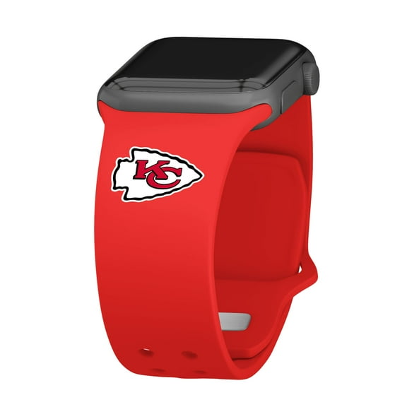 Red Kansas City Chiefs Logo Silicone Apple Watch Band