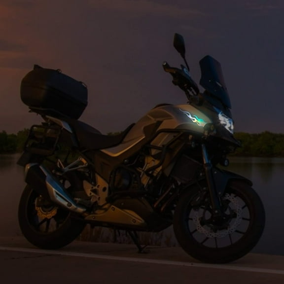 Flame Sticker Car Stickers Car Decoration Reflective Sticker Waterproof Car Exterior Parts Laptop Skateboard Decal Multicolor Fangkenuo