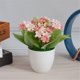 thumbnail image 4 of Decoración floral plástica del escritorio de la casa de la flor de la simulación del paño de las flores artificiales en maceta, rosa Methold HA7819-02B, 4 of 6