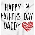 thumbnail image 2 of Happy First 1st Fathers Day Heart Romper Boys or Girls Infant Baby Brisco Brands NB, 2 of 7