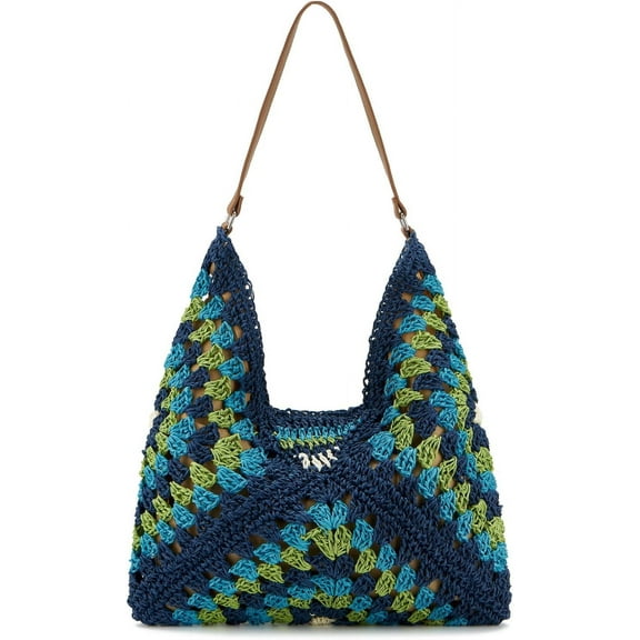 Straw Hobo Bags for Women - Summer Beach & Everyday Tote Shoulder Bags - Vintage Handmade Woven Handbags
