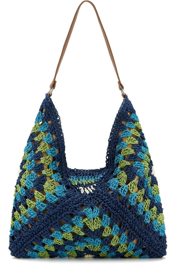 Straw Hobo Bags for Women - Summer Beach & Everyday Tote Shoulder Bags - Vintage Handmade Woven Handbags