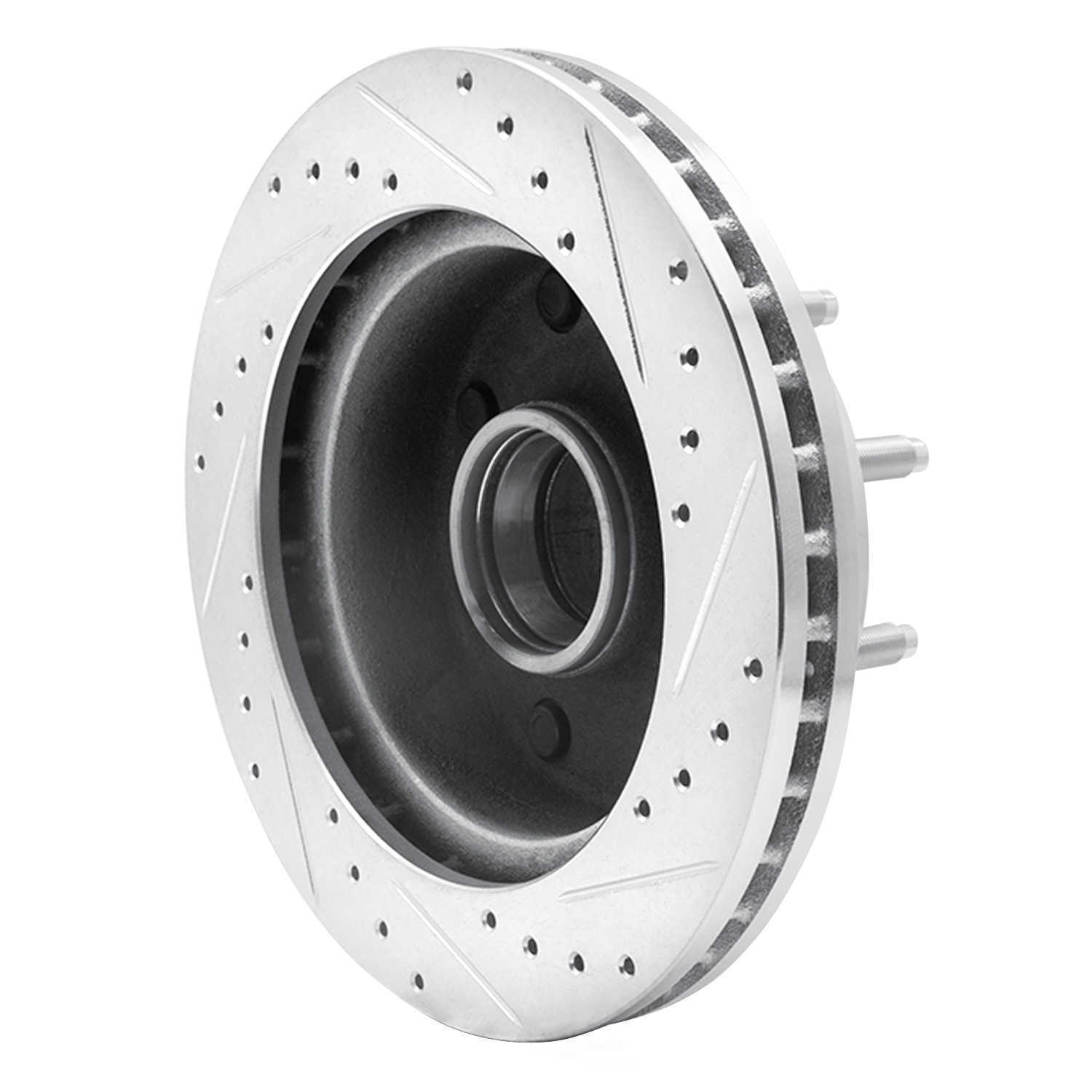 Dynamic Friction Company 631-54118L DFC Brake Rotor - Drilled And Slotted - Silver