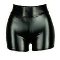 thumbnail image 3 of Hienoo Women's Sexy Leather Shorts High Waist Tight Shorts, Sizes S-3XL, 3 of 4
