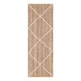 thumbnail image 2 of Unique Loom Braided Jute Collection Area Rug - Trellis (2' 2" x 6' 1" Runner White/Ivory), 2 of 6