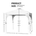 thumbnail image 2 of Patiojoy Pop-up Canopy Tent 10' x 10' Height Adjustable Commercial Instant Canopy w/ Portable Roller Bag White, 2 of 10