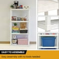 thumbnail image 3 of Hyper Tough Plastic Shelving Unit Made In Canada 4-Tier 56"H x 14"D x 30"W White-400 lbs, 3 of 7