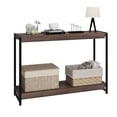 thumbnail image 1 of 40" Console Table with Storage, Slatted 2-Tier Sofa Table for Entryway, 1 of 2