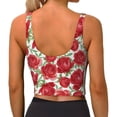 thumbnail image 2 of Yiaed Rose Flowers Print Ladies Waistcoat Women Sports Vest Vest Sports Women Sports Top Yoga Vest for women-Large, 2 of 8